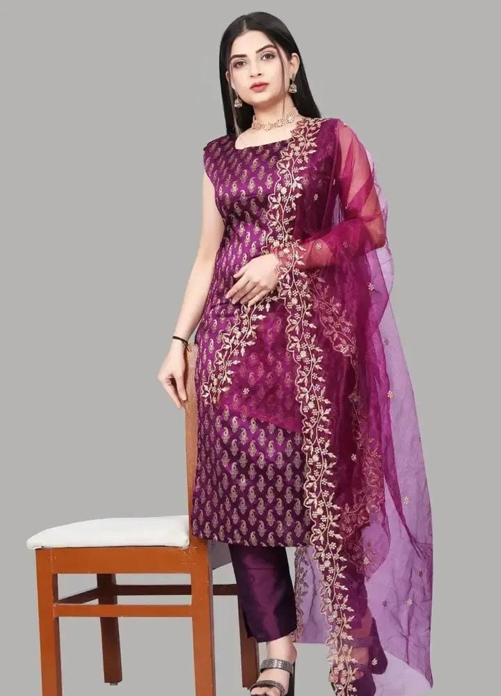 Jaquard Kurti Bottom Dupatta Set 3