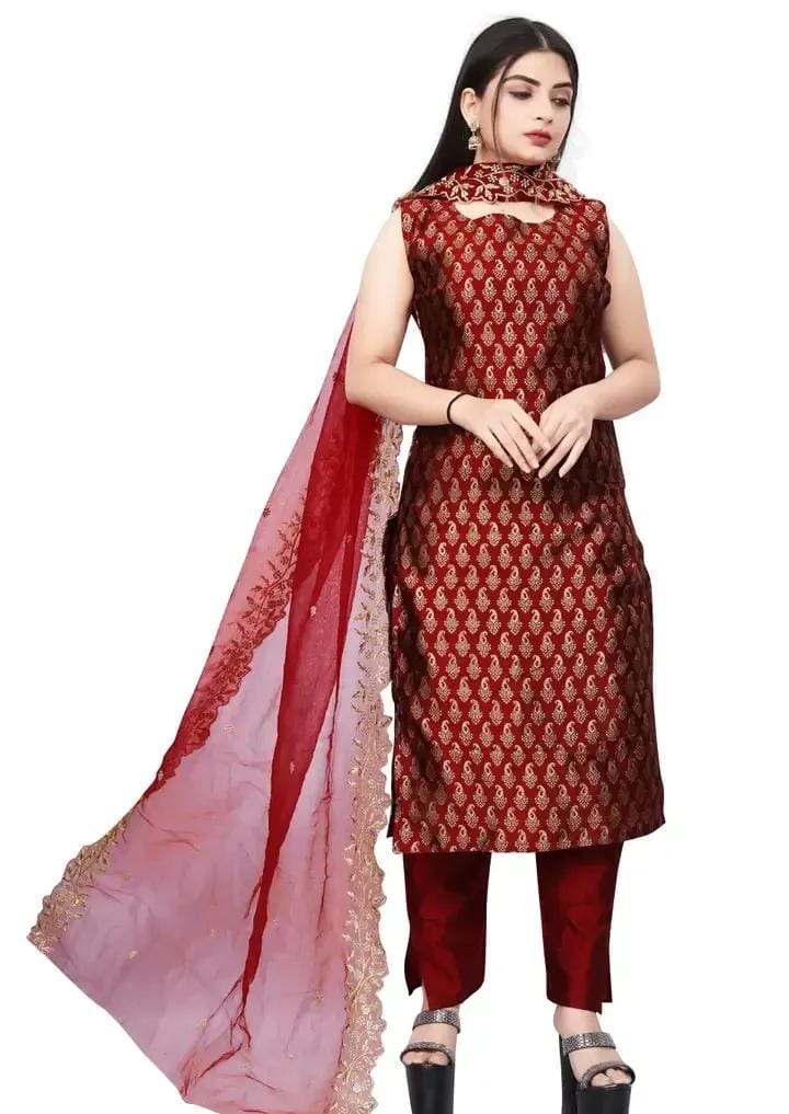 Jaquard Kurti Bottom Dupatta Set 4