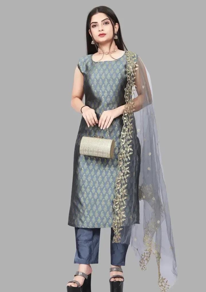 Jaquard Kurti Bottom Dupatta Set 7